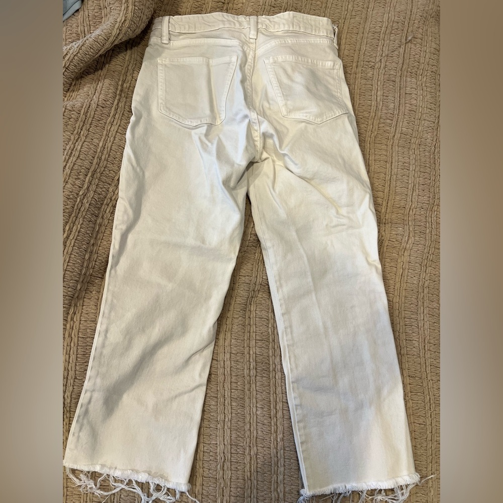 Zara Cream Denim Pants - Picture 2 of 3